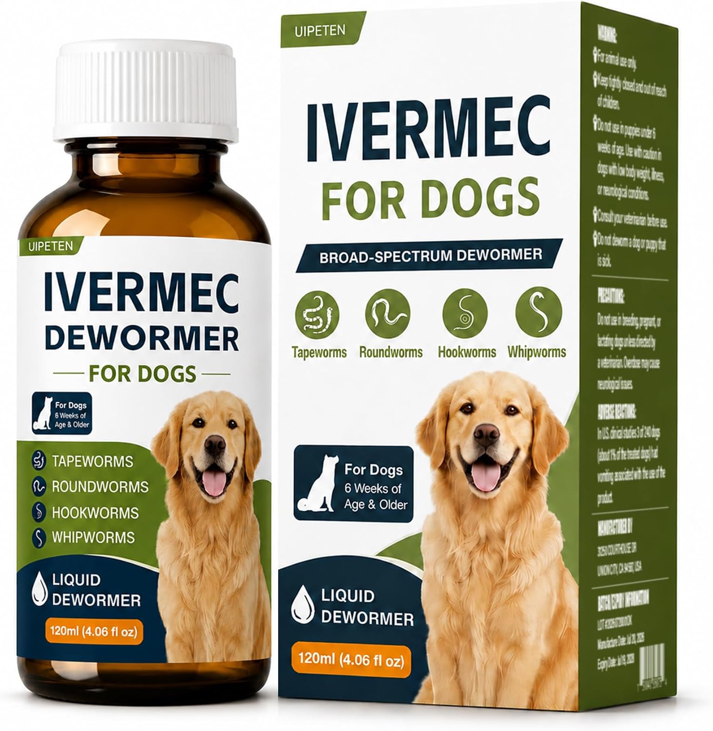 Dewormer for Dog Broad Spectrum Dog Wormer for Tapeworms, Hookworms and Roundworms