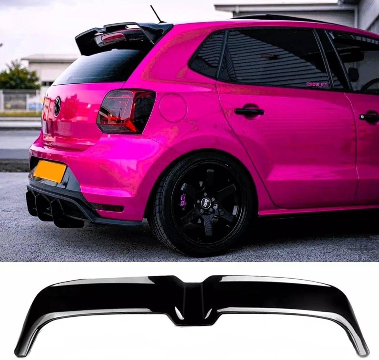 Auto Perfectionists UK Rear Boot Spoiler Compatible With VW Polo MK5 6R 6C GTI R 2009-2017 Oettinger Style ABS Gloss Black