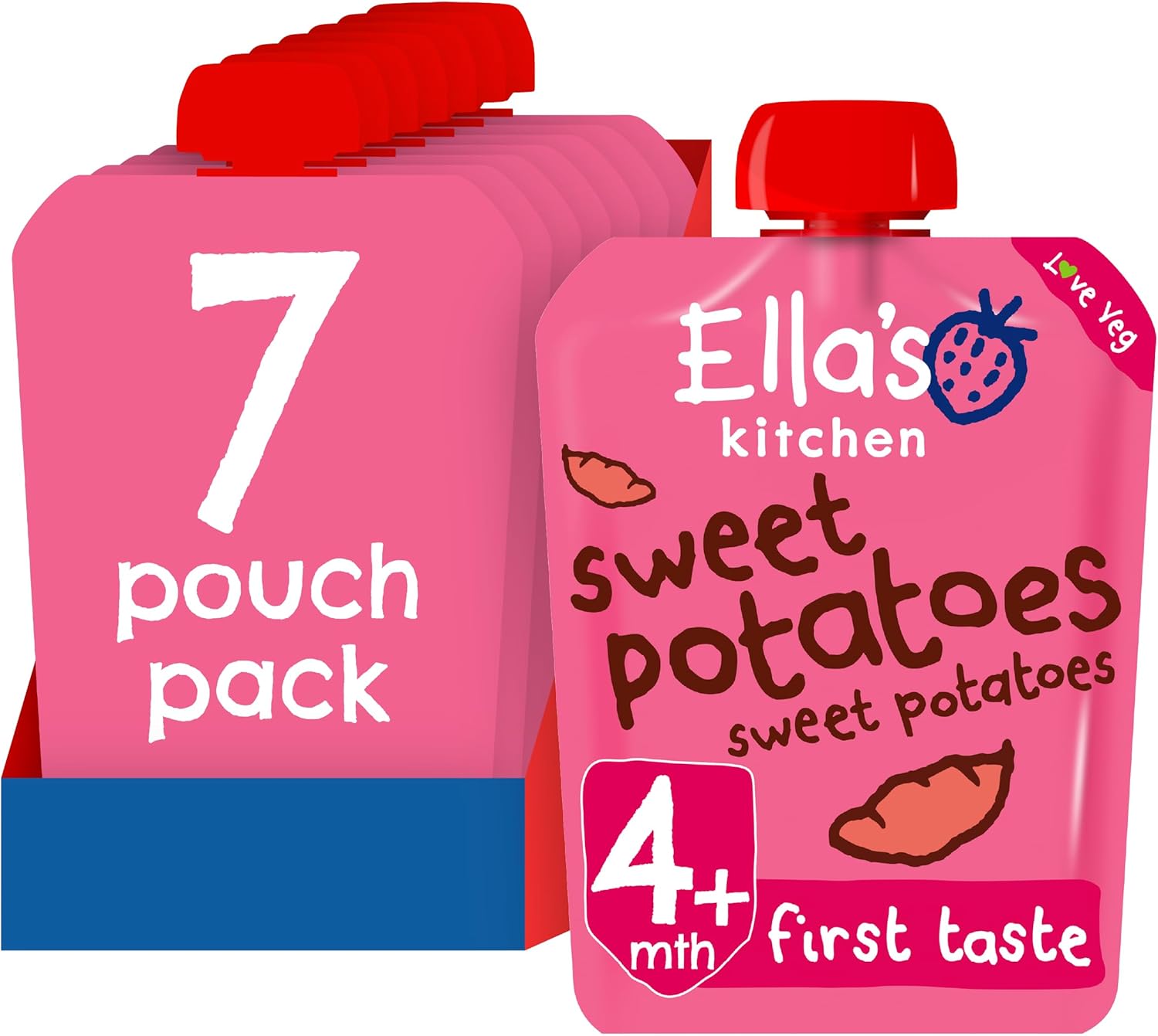 Ella's Kitchen First Taste Sweet Potato 70 g (Pack of 7)