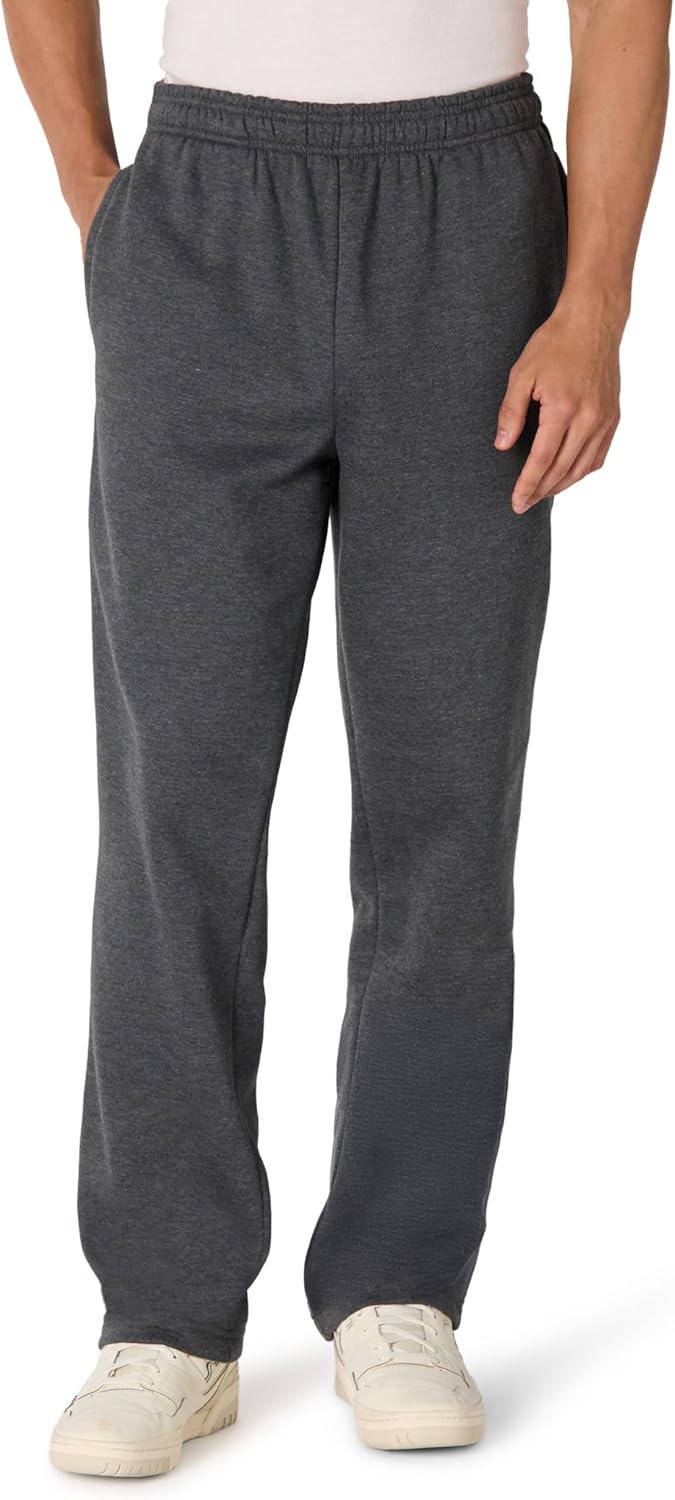 Amazon Essentials Men's Fleece Open Bottom Sweatpant (Available in Big & Tall)