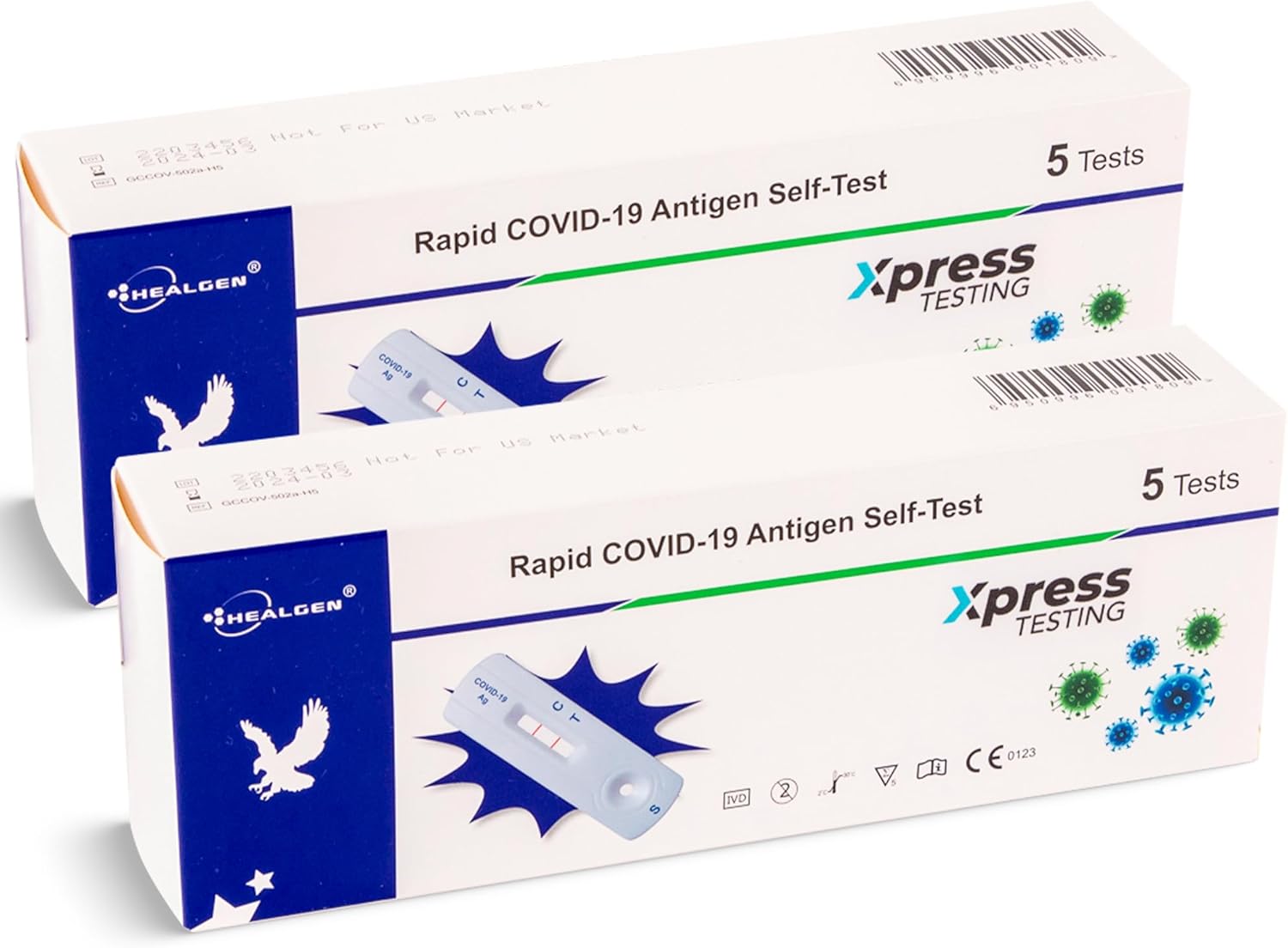 10 Healgen Covid Lateral Flow Self Tests | Rapid Covid Test Kits - Covid Lateral Flow Test Kit. One-Step Test SARS-CoV-2 Antigen Test Kit for Rapid Self-Testing in 15 Minute Results.