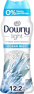 Downy Light Laundry Scent Booster Beads for Washer, Ocean Mist, 12.2 oz, with No Heavy Perfumes