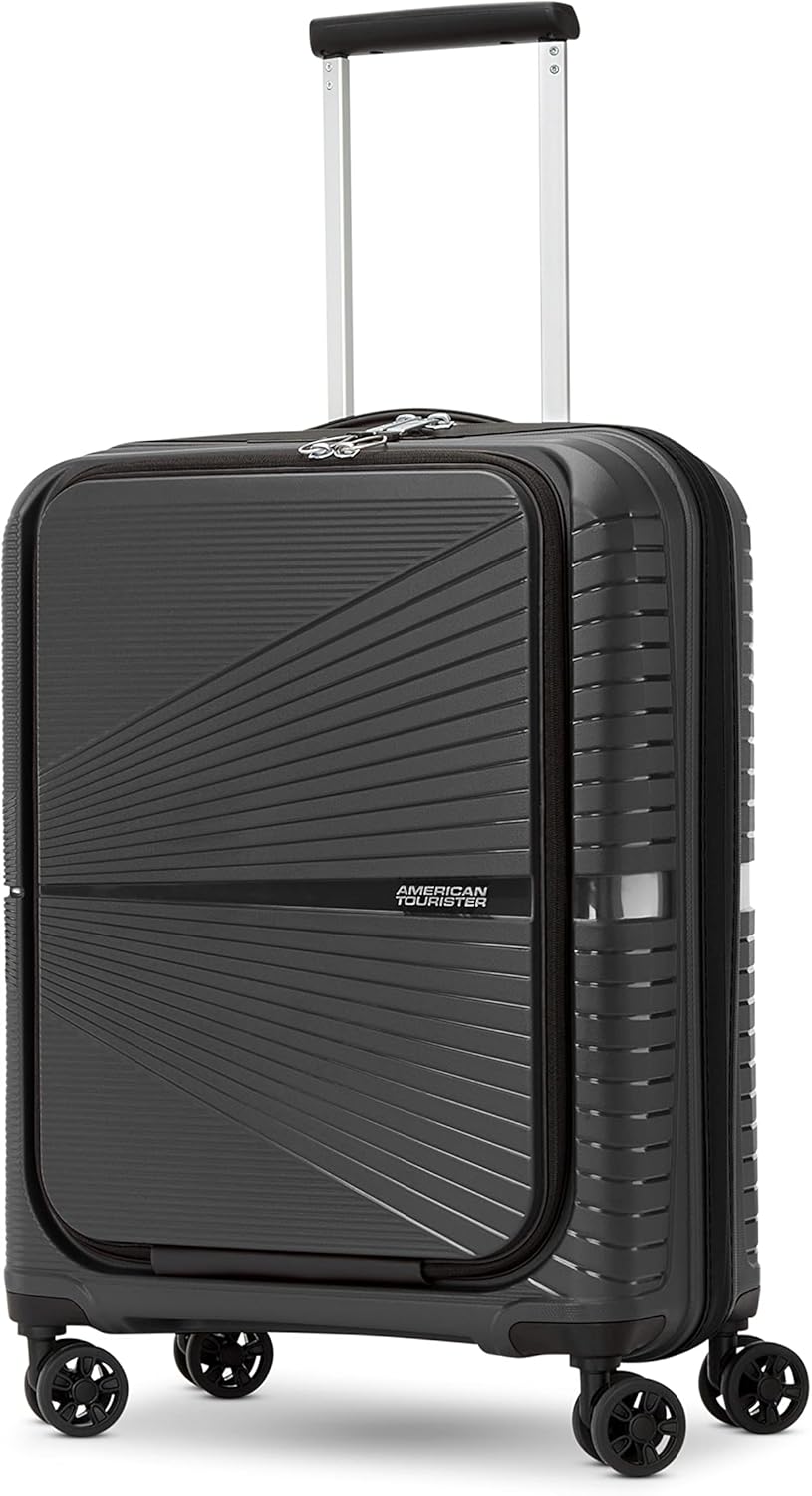 American Tourister Airconic Hardside Expandable Luggage with Spinner Wheels, Graphite, Carry-On 20-Inch