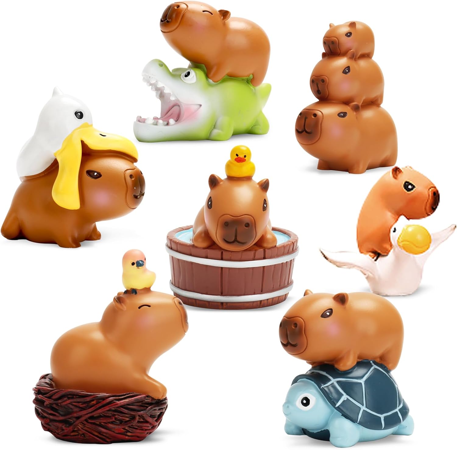 LUCKJOY Capybara Series Blind Box Figures, Cute Capybara Mystery Bag Random Design Action Figures Collectible Toys Home Decorations, Holiday Birthday Gifts, Single Box