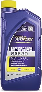 Royal Purple 01030 SAE 30 Heavy Duty High Performance Synthetic Motor Oil - 1 Quart Bottle