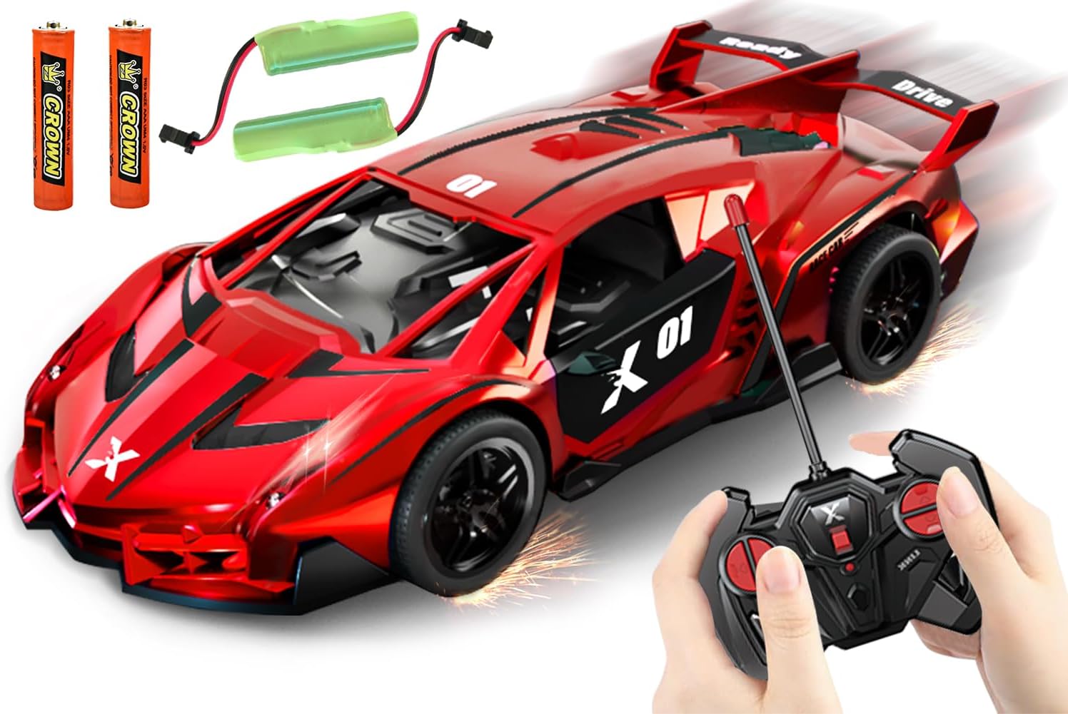 HATFRYF RC Drift Car, Cool Electric Remote Control Car, 1:22 Remote Control, Kids Toy Vehicle, Model Toy for Boys - Driftable, Gifts for Kids Boys Design Y