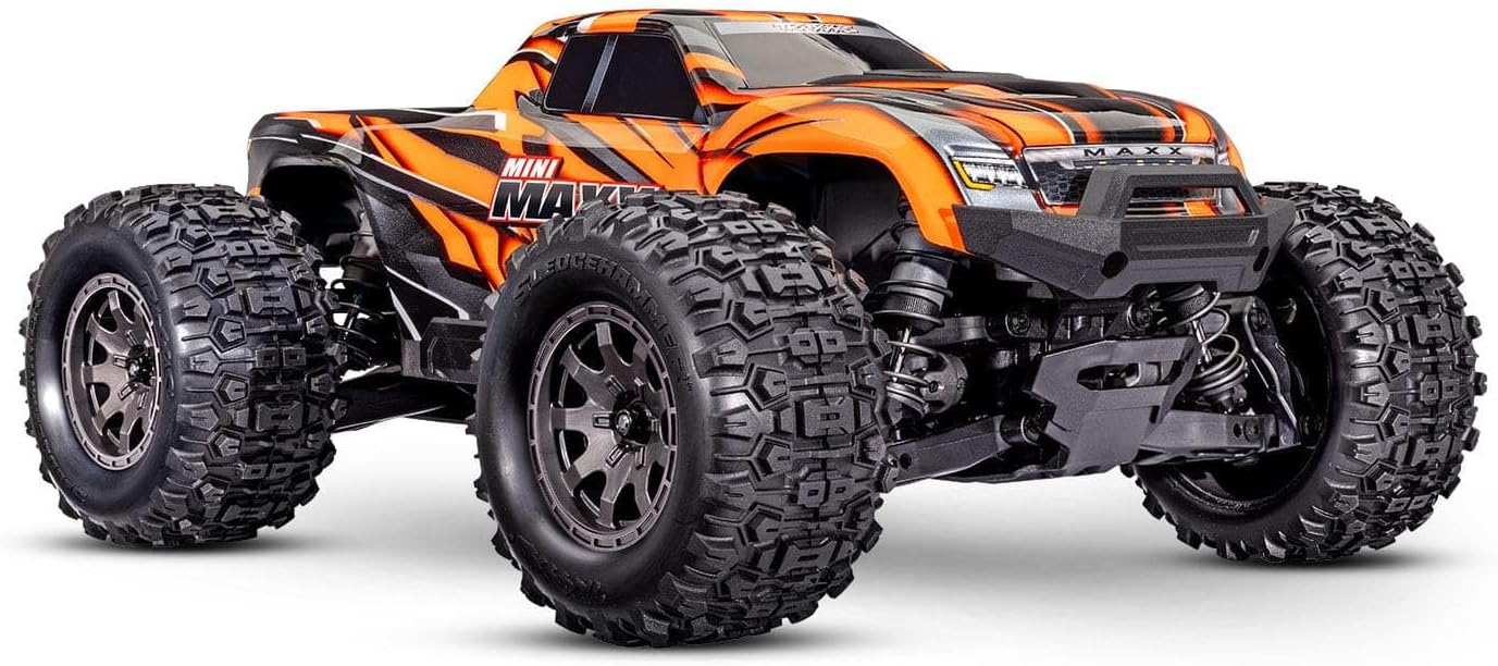 Traxxas 1/10 Brushless Mini Maxx® BL-2s 30+ MPH RTR Monster Truck. Clipless Body, Sledgehammer Tires, Battery and Charger Included.