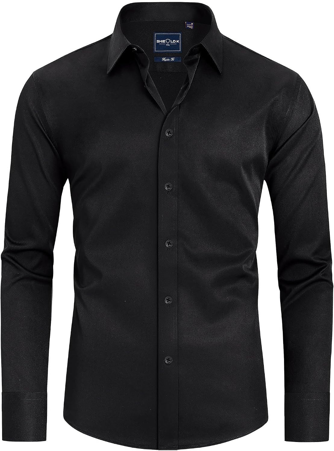 DEMEANOR Mens Dress Shirts Long Sleeve Dress Shirts for Men Slim fit Shirt Mens Casual Shirts Non-Iron Men Formal Shirts