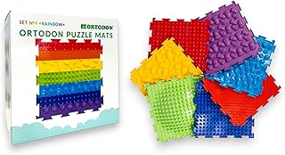 Rainbow Set of Sensory Mat Massage Game Mats for Kids Orthopedic Massage Puzzle Floor mats