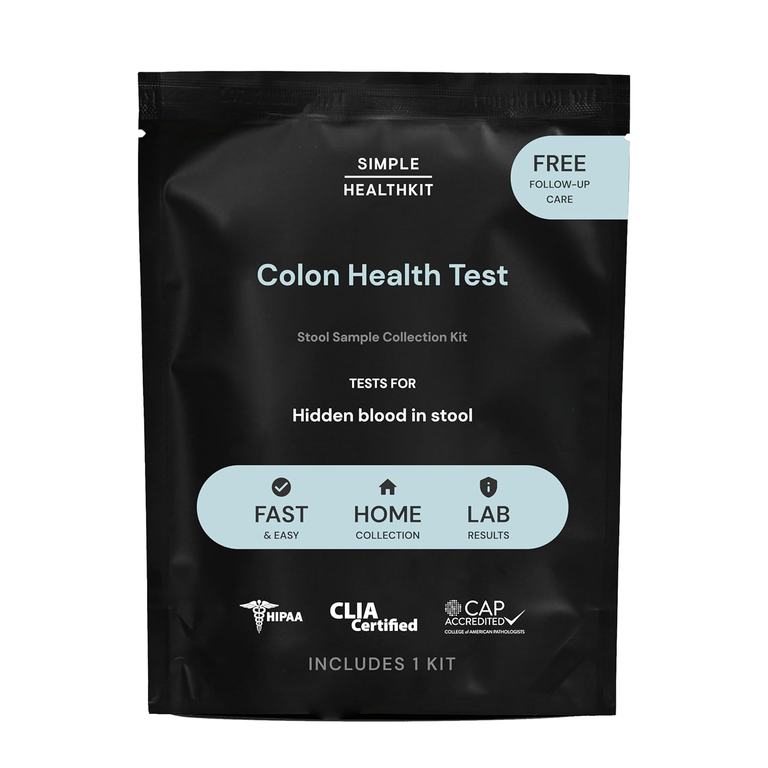 Colon Health Screening FIT Home Test - At-Home Test for Colon Health - Free Follow-Up Care & Fast Lab Results