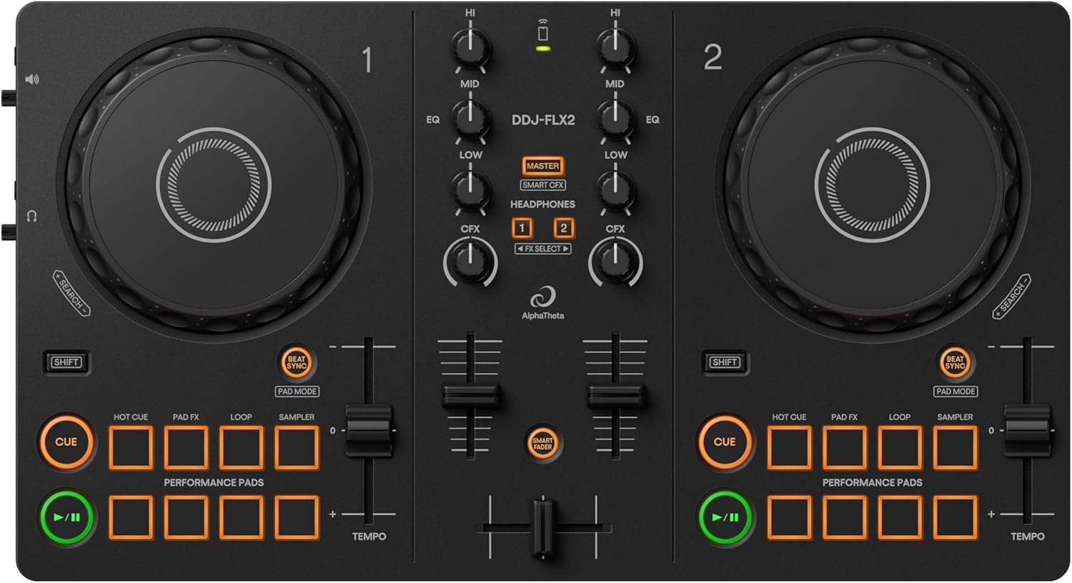 Pioneer DJ AlphaTheta DDJ-FLX2 Compact 2-channel DJ controller