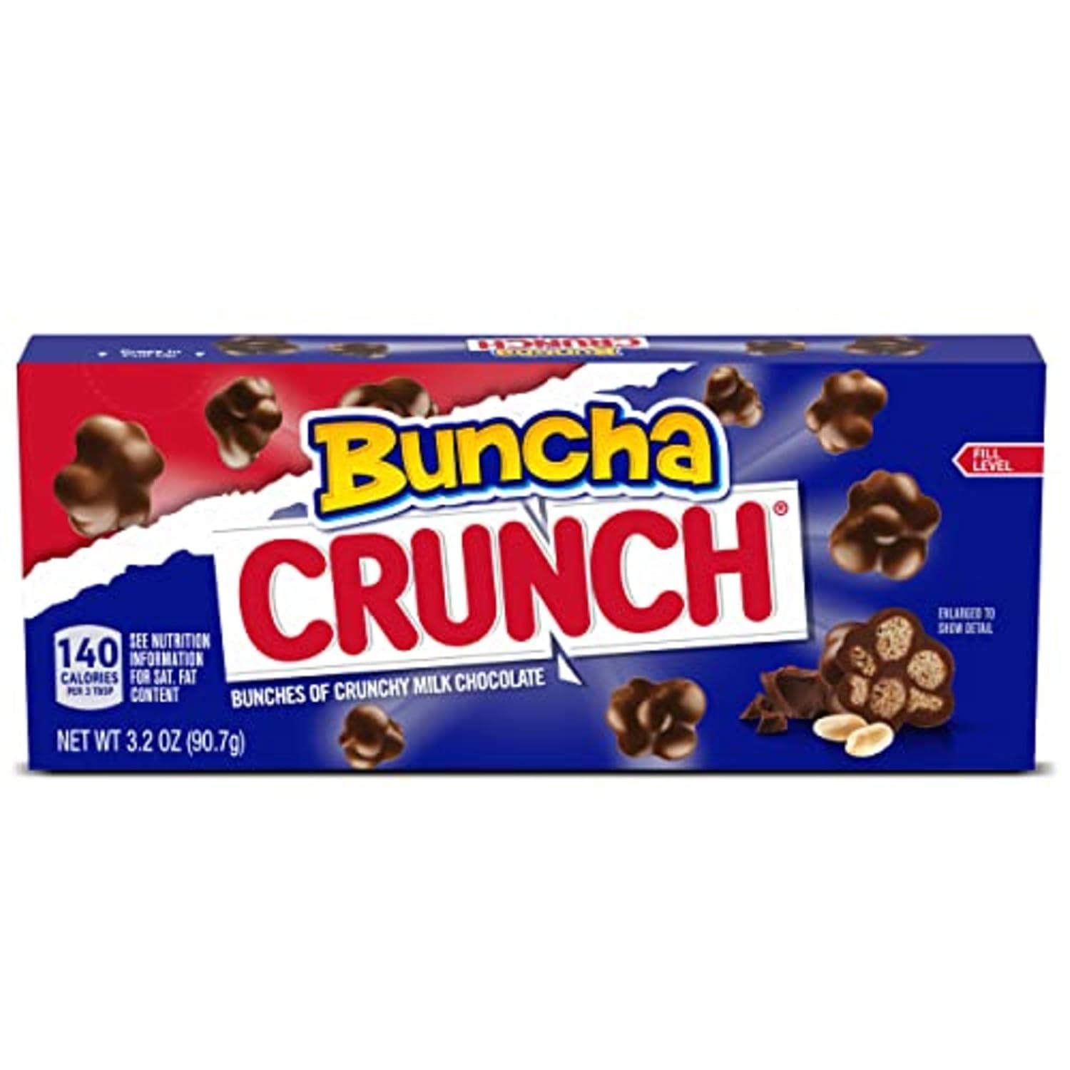 Buncha CRUNCH Candy, Milk Chocolate Candy with Crisped Rice, 12 Pack