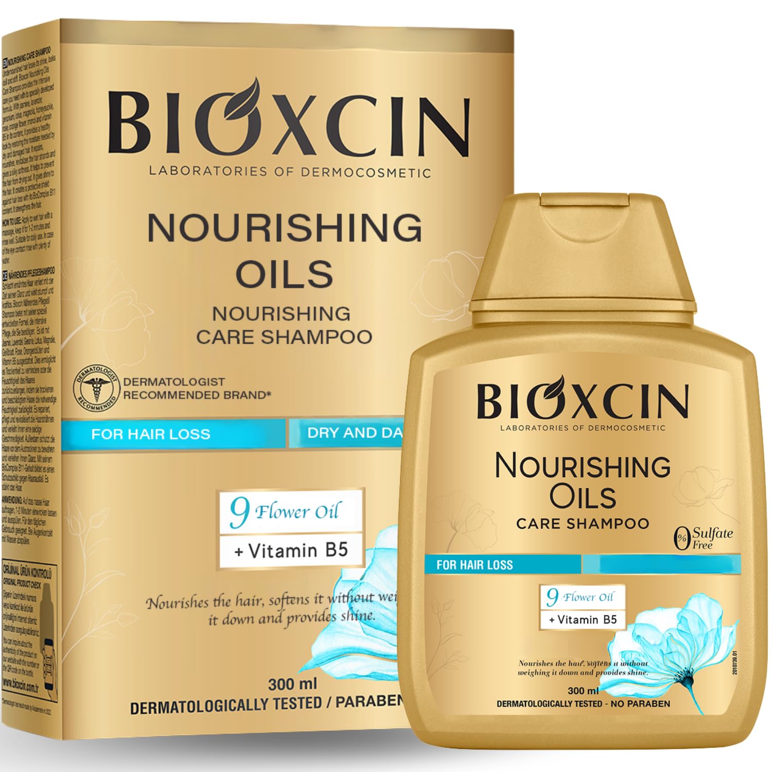 BIOXCIN Nourishing Oils Moisturizing Hair Shampoo For Dry Damaged Hair 300 ml