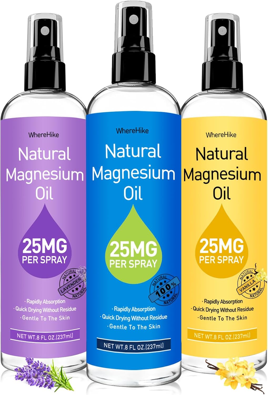 Magnesium Spray, Pure Magnesium Oil Spray for Feet,Ideal Gift for Muscle Relaxation&Better Sleep,Rapid Absorption,Quick Drying Without Residue-Unflavored