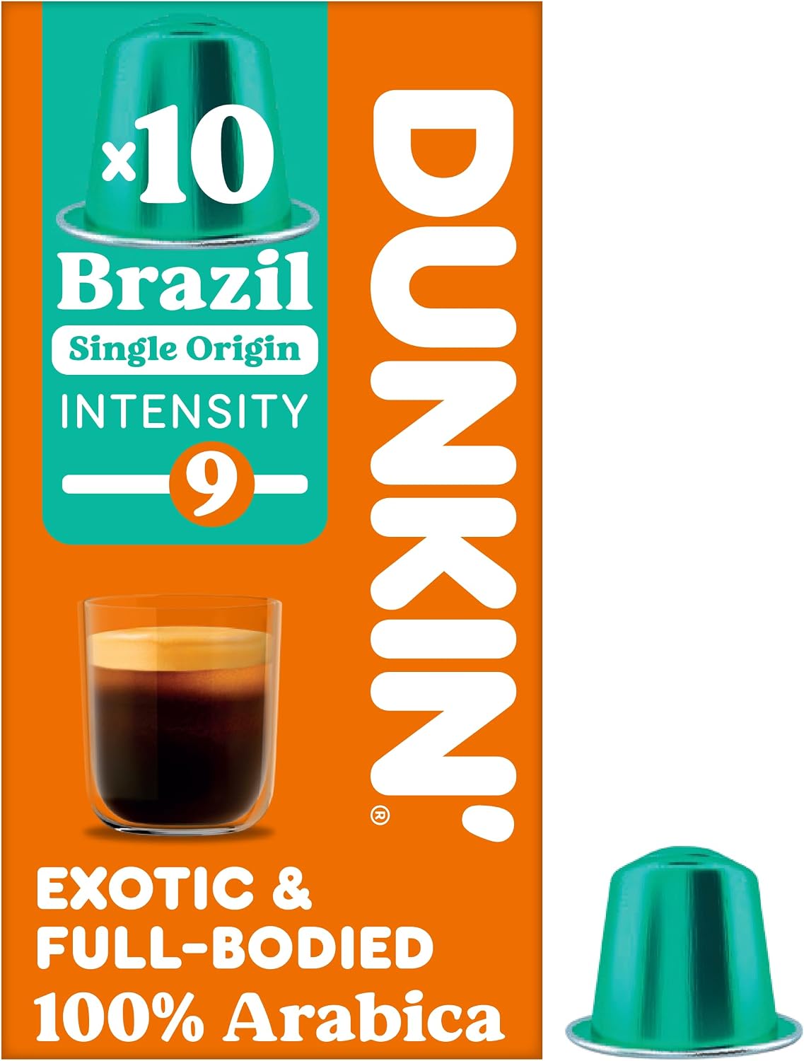 Dunkin' Nespresso Compatible Capsules Brazil - 10 Capsules
