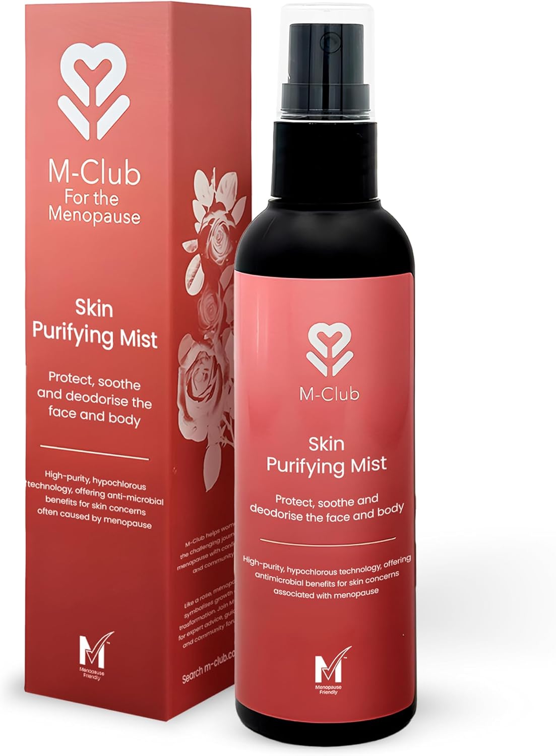 M-Club Hypochlorous Spray – Skin Purifying Mist - Cleanses, Soothes & Protects Skin – Anti-Microbial Protection Face Mist for Skin Irritations Caused by Menopausal Hormone Changes 100ml