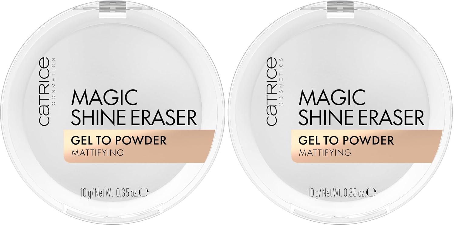 Catrice | Magic Shine Eraser Gel-To-Powder | Instant Matte, Soft-Focus Effect | Transparent, Travel-Friendly Formula | Vegan & Cruelty Free (Pack of 2)