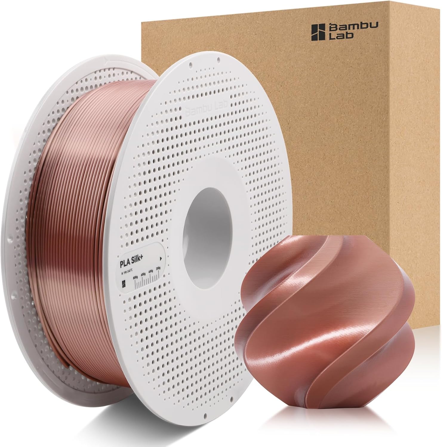 Bamboo 1.75MM PLA Silk+ Filament Shiny Like Chrome, Smooth Like