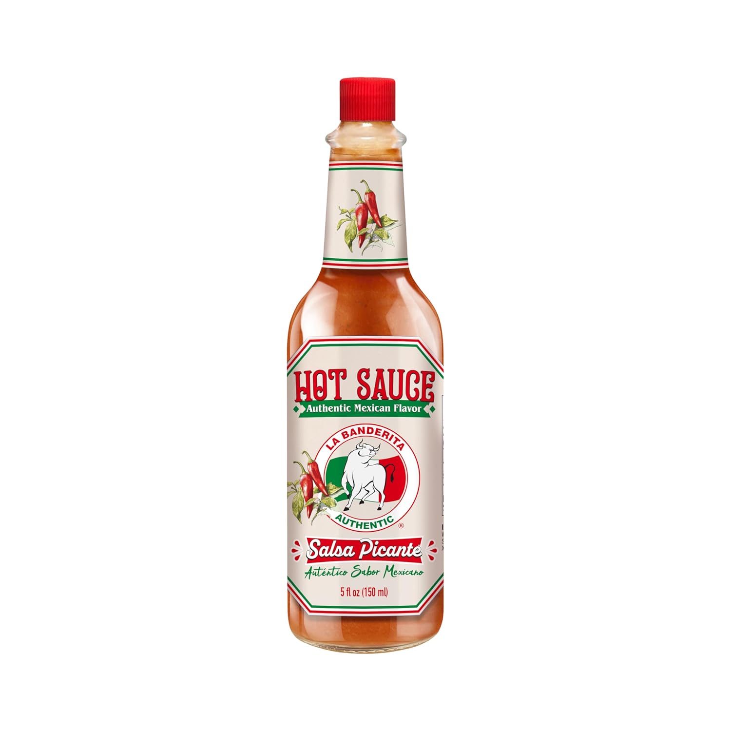 La Banderita® Hot Sauce| 5 FL OZ Hot Sauce| Made in Mexico | A perfect partner for every meal. (12 Bottles)