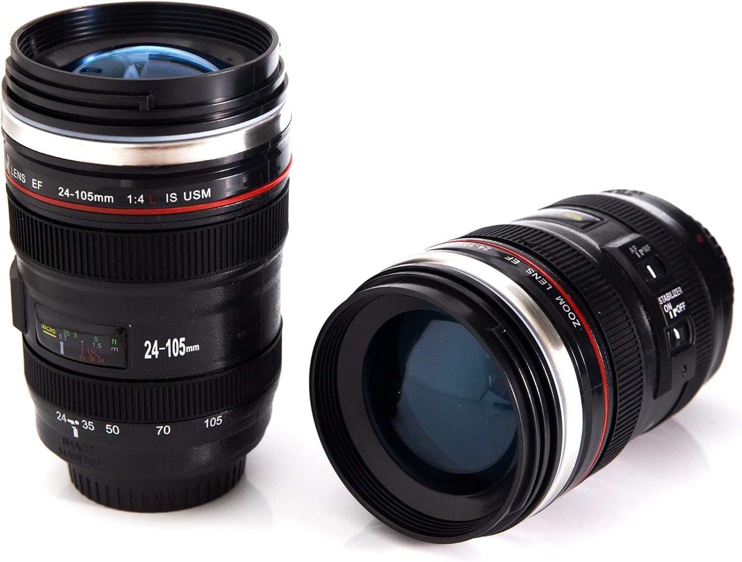 Camera Lens Coffee Mug With Lid, Fun Photo Coffee Mugs Travel Mug Stainless Steel Lens Mug Thermos, Gift for Photographer, Gift for Friends ,Family and Colleague
