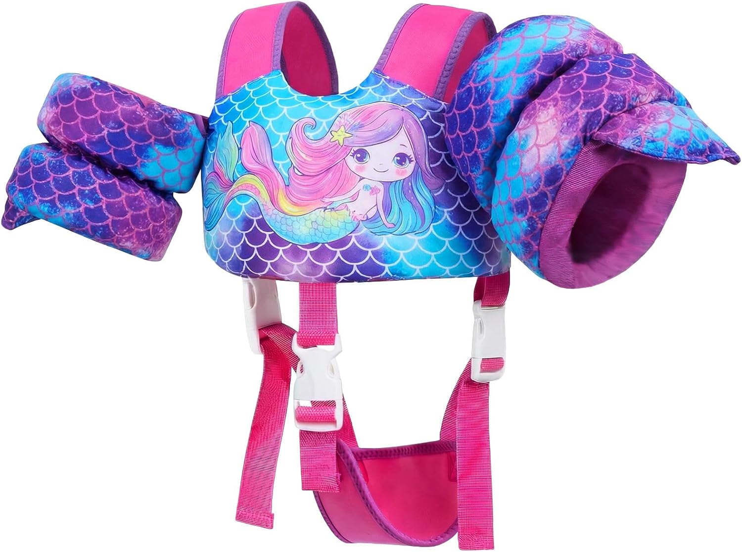 Gogokids 2-in-1 Toddler Swim Vest Pool Floaties for Kids[CPC Certified & Remove Crotch Strap]Puddle Float Jumper 24-66 Pounds, Toddler Arm Floaties Swim Jacket Water Wings for kids Boys Girls Swimmies