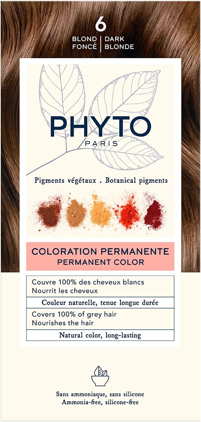 Color: Permanent Hair Dye by PHYTO Shade: 6 Dark Blonde