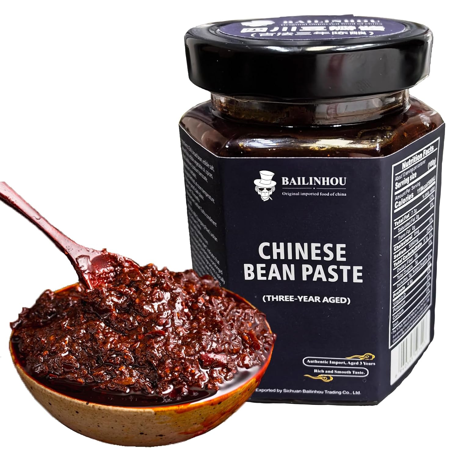 (THREE-YEAR AGED) Sichuan Broad Bean Paste 15.87oz/450g, Premium Chinese Doubanjiang Chili Paste - ORIGINAL IMPORTED from China