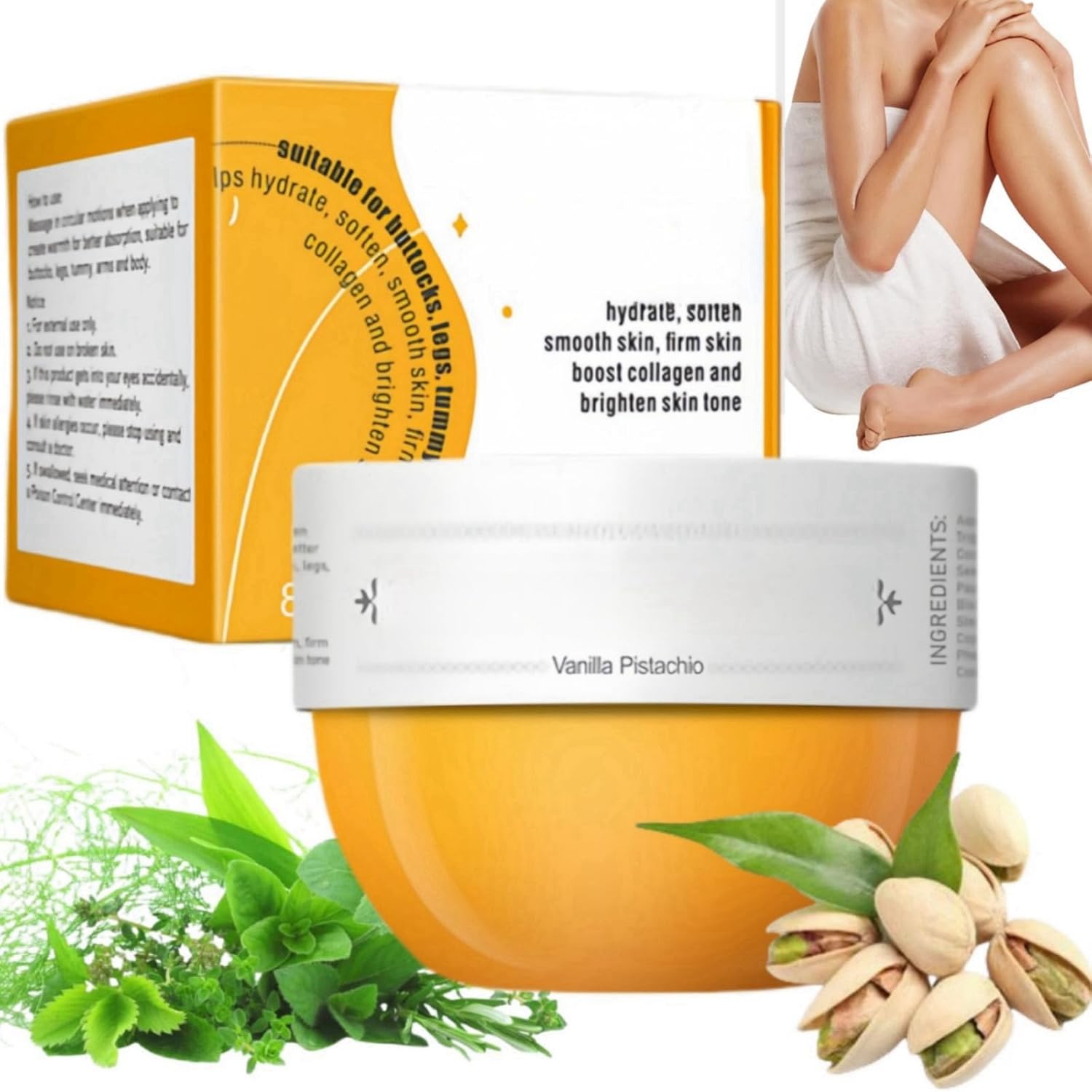 Bum Cream - Hip Lifting and Firming Moisturizer, Vanilla Scented Body Tightening Cream for Women