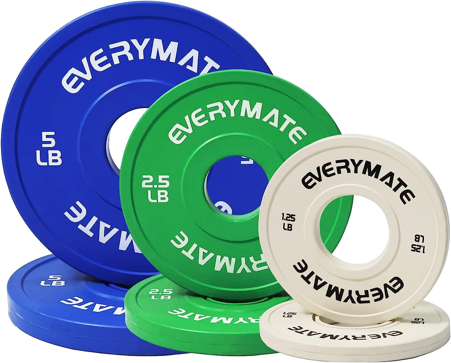 Change Weight Plates:1.25LB 2.5LB 5LB Set Fractional Plate Olympic Bumper Plates Set for Strength Training, 2 inch weight plates