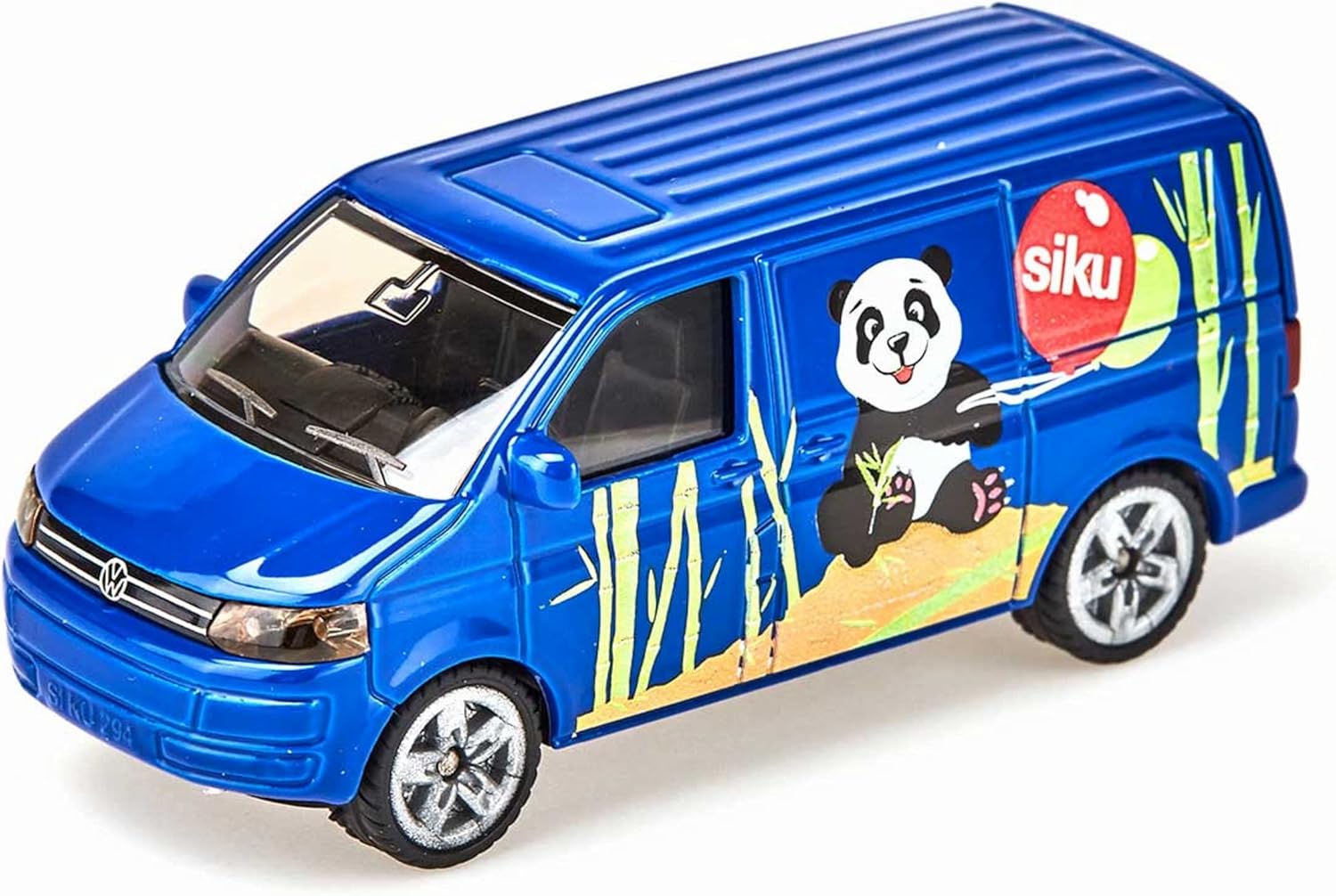 siku 1338, VW Transporter, Metal,Plastic, Blue, Opening tailgate, Toy car for children