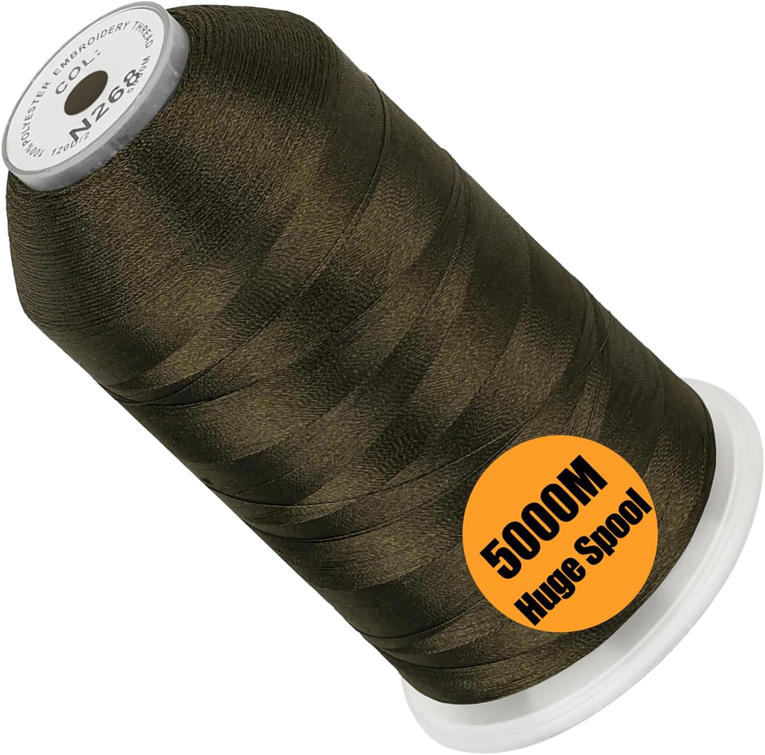 New brothread Huge Spool Embroidery Thread - Olive Drab Fits Janome Color