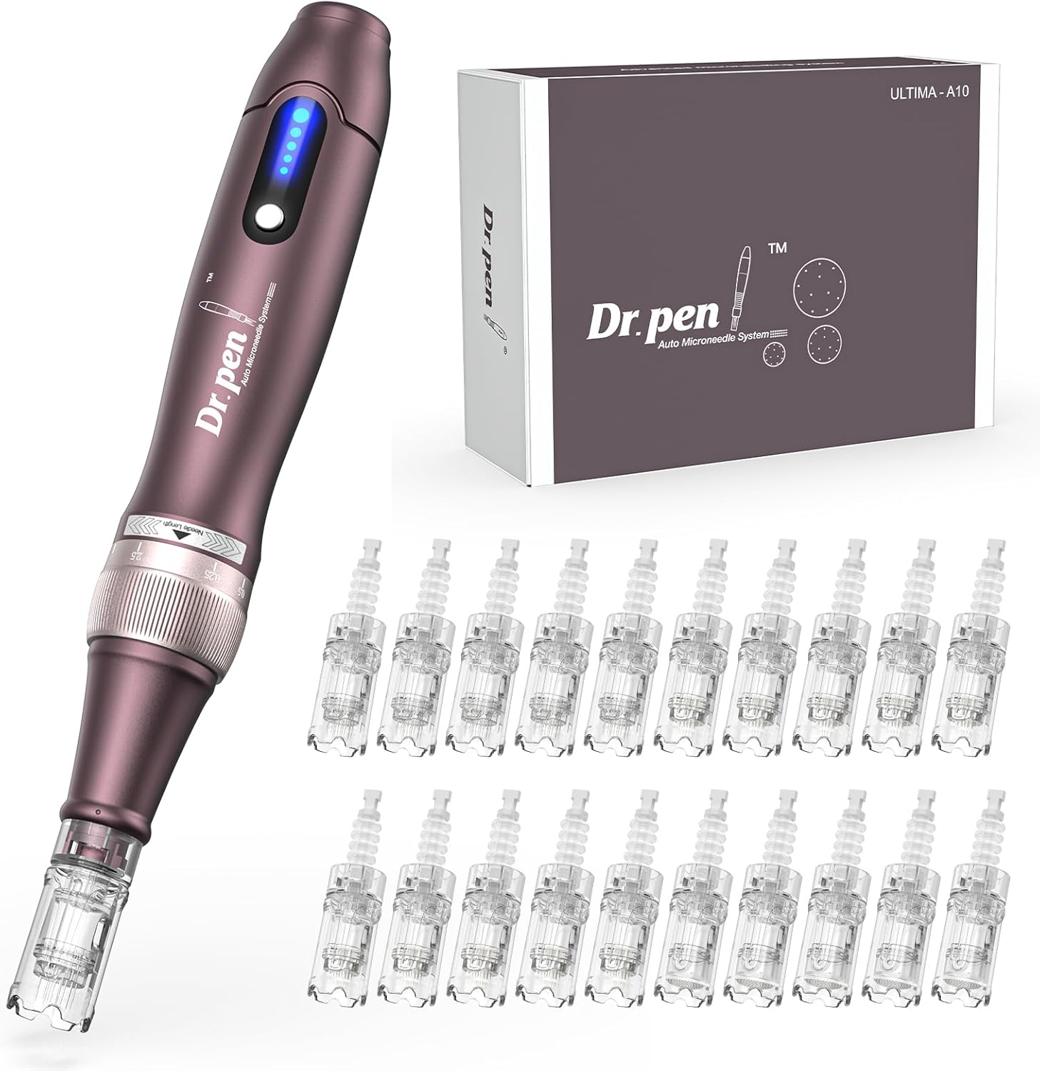 Dr.pen A10 Microneedling Pen Derma Pen for Face Body Skincare Tool Kit Professional with 12 pin 24 pin 36 pin Nano Round Cartridge