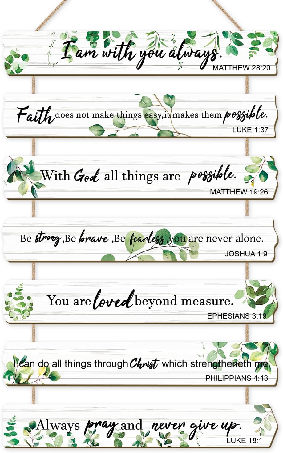 HPNIUB Bible Verse Wood Sign,Sunflower Christian Wall Art,Farmhouse Bible Verse Wooden Plaques(1.7"x11"),Inspirational Plaque Sign for Home,Farmhouse,Kitchen,Office Decor… (green)
