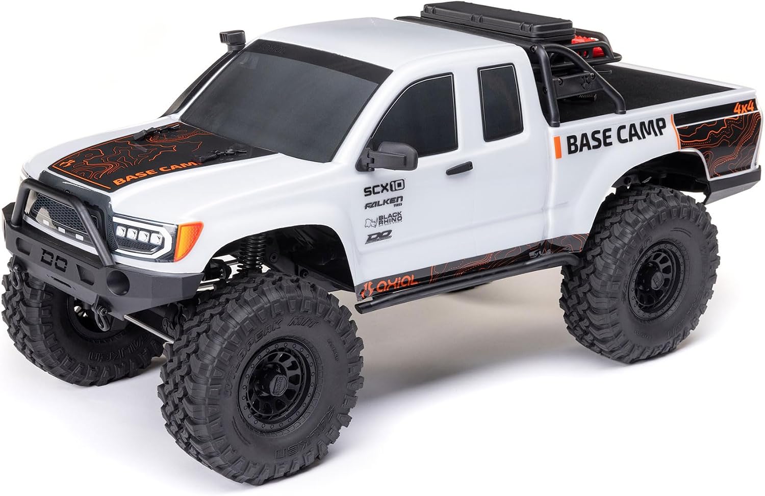 Axial RC Truck 1/10 SCX10 III Base Camp 4X4 Rock Crawler Brushed RTR (Battery and Charger Not Included), White, AXI-1375T1