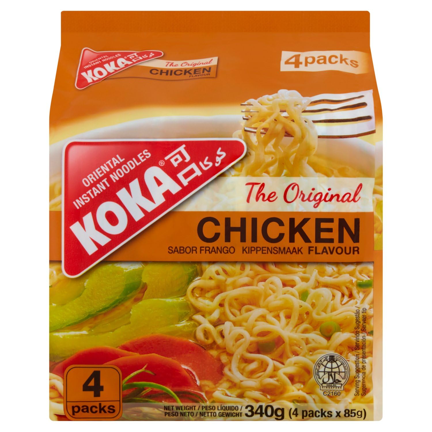 Koka Instant Noodles Chicken Flavour 85G x 4