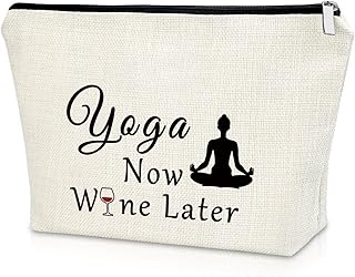 Yoga Gifts for Yoga Lover Yoga Gift for Women Makeup Bag Meditation Gifts Birthday Gifts for Women Friend Cosmetic Bag Yoga Novelty Gift Yoga Instructor Gift Christmas Gifts Cosmetic Travel Pouch