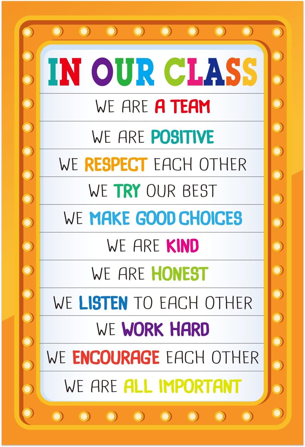 FaCraft Classroom Rules Poster Educational Poster Classroom Decorations