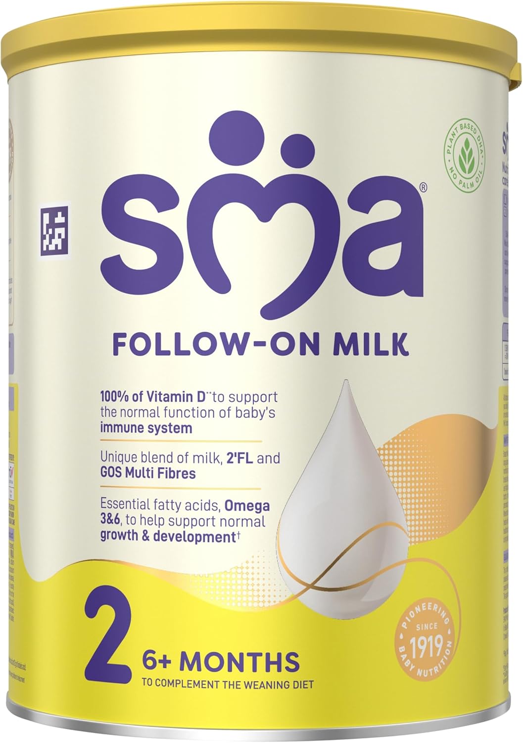 SMA 2 Follow On Baby Milk Powder Formula, 6-12 Months 800g (Pack of 4)
