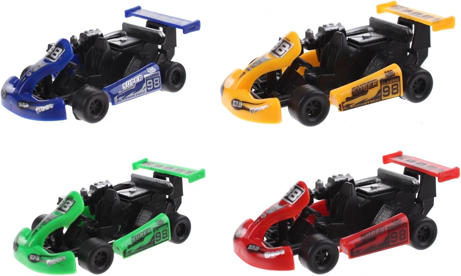 UMKYTOYS 4 Go Karts Car Boys Toys Party Bag Fillers