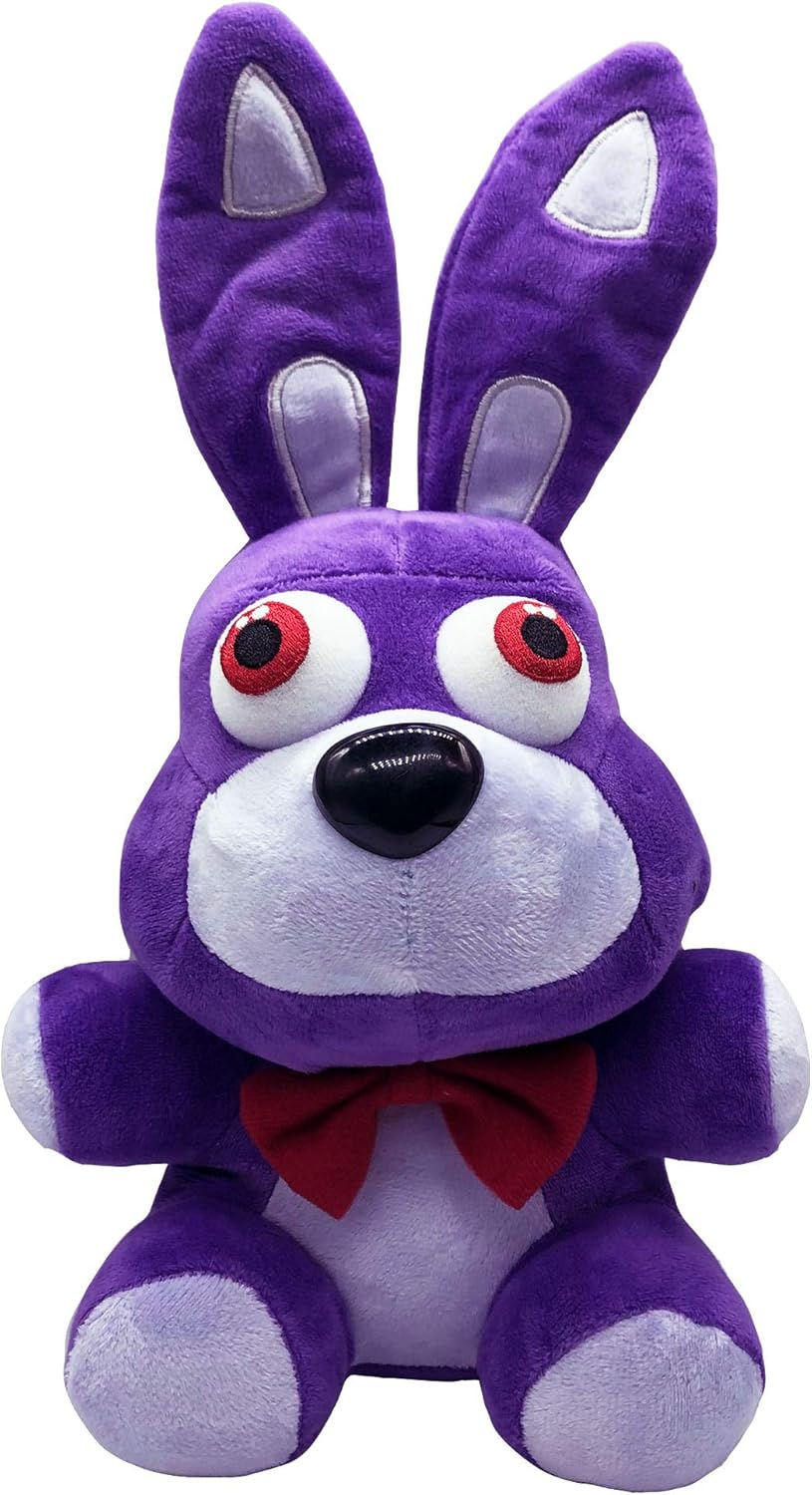 FNAF Nights Plush Toys - Bonnie Plush Stuffed Animal Rabbit Plush Toy for Children, Boys & Girls, Purple, 10 Inches