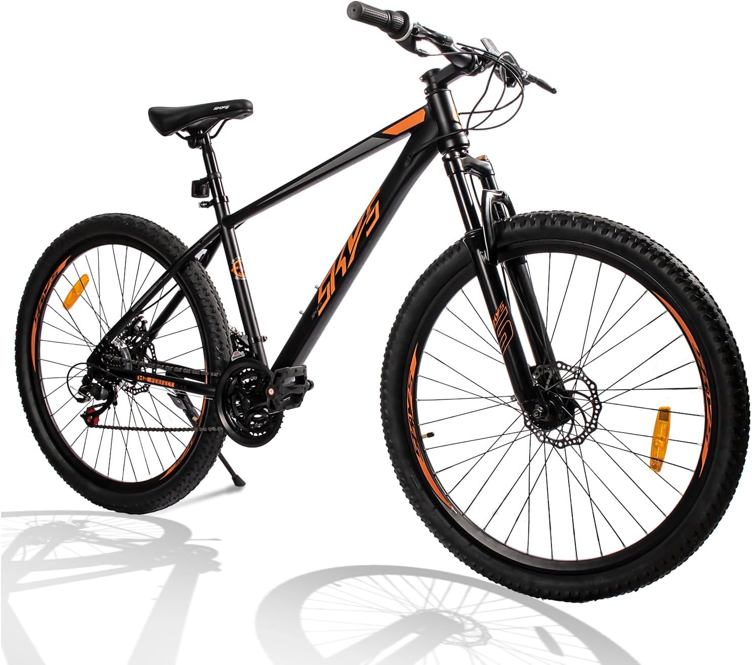 Hardtail Mountain Bike for Men/Women, 26/27.5" Sizes, 21-Speed Twist Shifting, Disc Brakes, Adult MTB Bicycle with Suspension Fork, Easy Assembly, Ideal for Adventurers