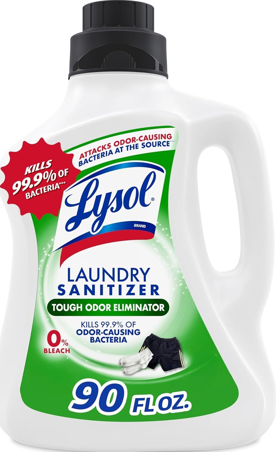 Lysol Laundry Sanitizer, Detergent Additive, Tough Odor Eliminator, 90oz