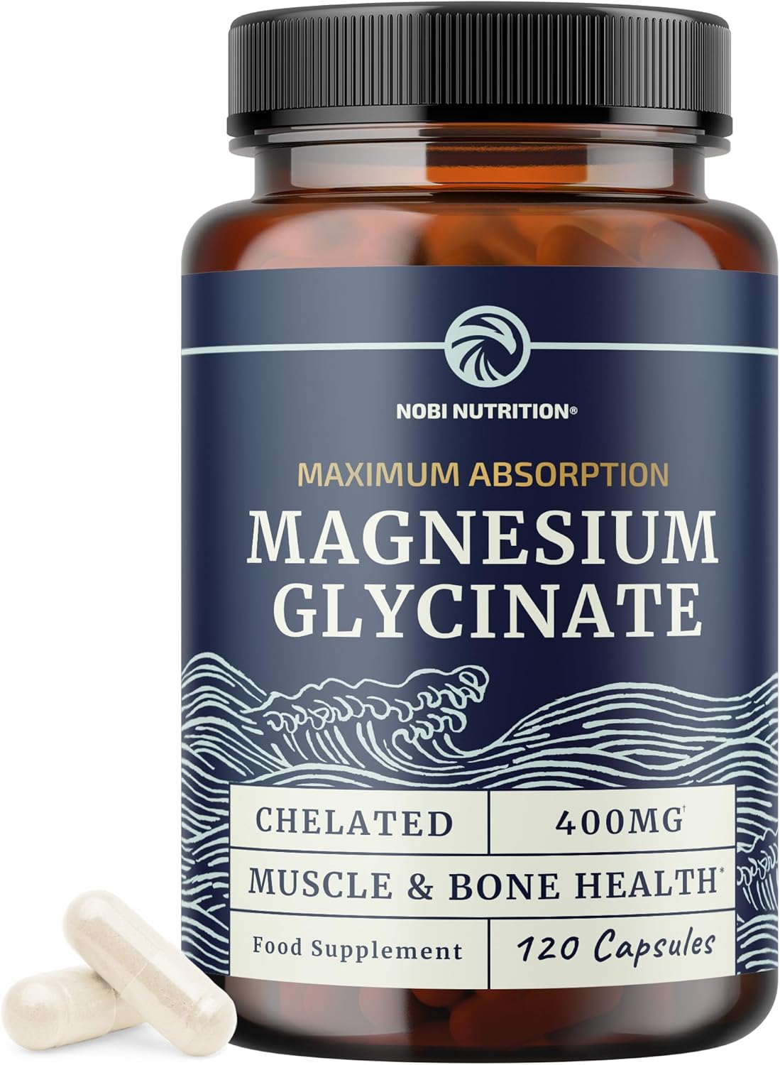Magnesium Glycinate 400mg | Chelated Bisglycinate for Muscle Relaxation, Bones, Heart, Nerve, Sleep & Calm Support for Women & Men | High Absorption Magnesium Chelate Supplement | 120 Capsules
