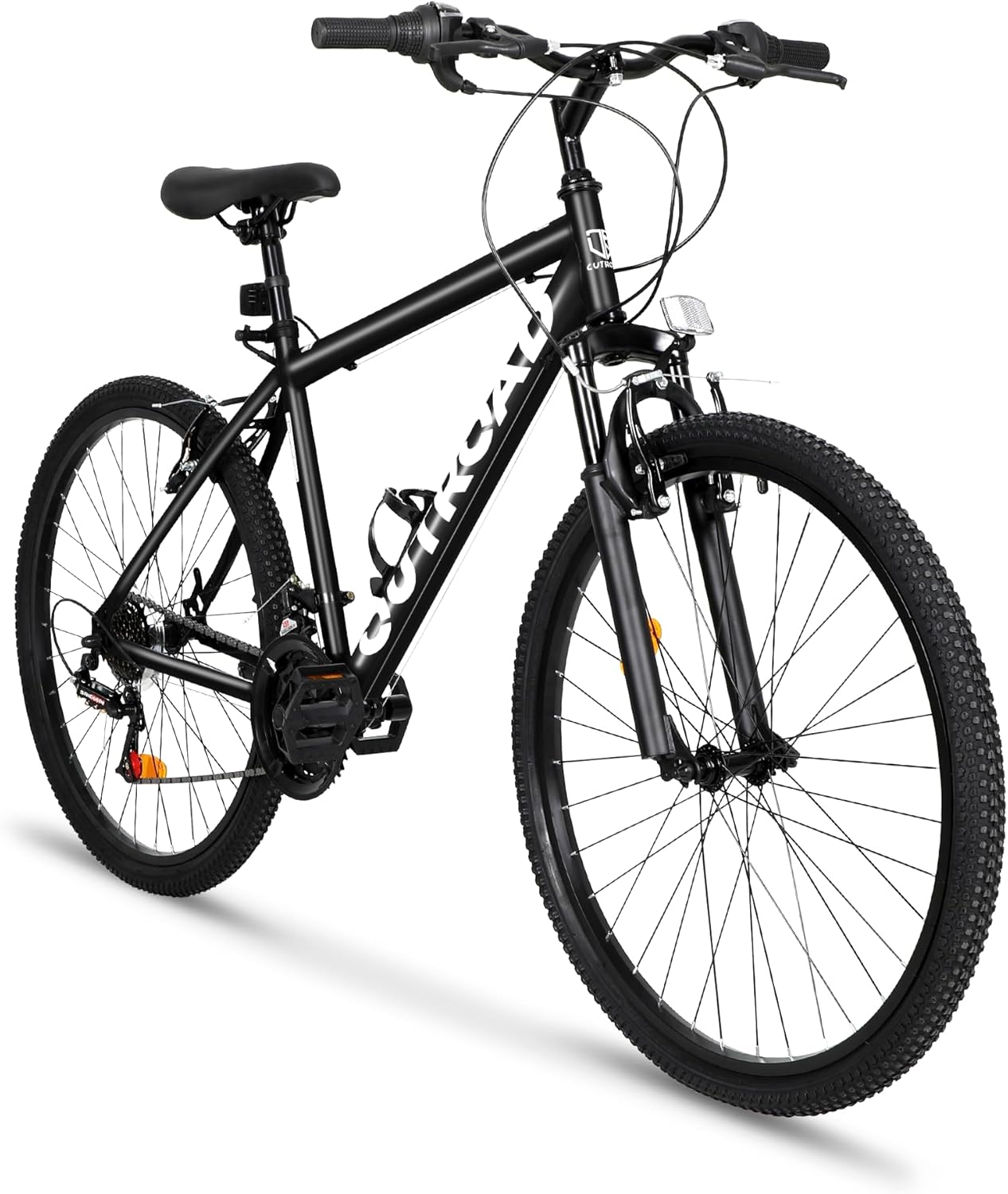 Betterland 26 Inch Mountain Bike, 7-Speed Adult Bike with Dual V Brakes, Outdoor Cycling Bike with High Carbon Steel Frame and Front Suspension, Adjustable Ergonomic Seat for Bicycle