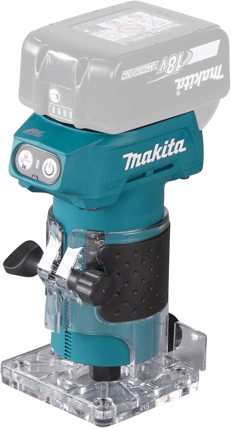 Makita DRT52Z 18V Li-ion LXT Brushless Router/Trimmer, Batteries and Charger Not Included