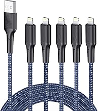iPhone Charger Cable 10ft 5Pack,[Apple Certified] Long Lightning Cable 10 Foot iPhone Charging Cord for iPhone 12/11/11 Pro/X/Xs Max/XR/8/8 Plus/7/6/6s/SE/5c/5s/5 iPad Air 2/Mini Airpods