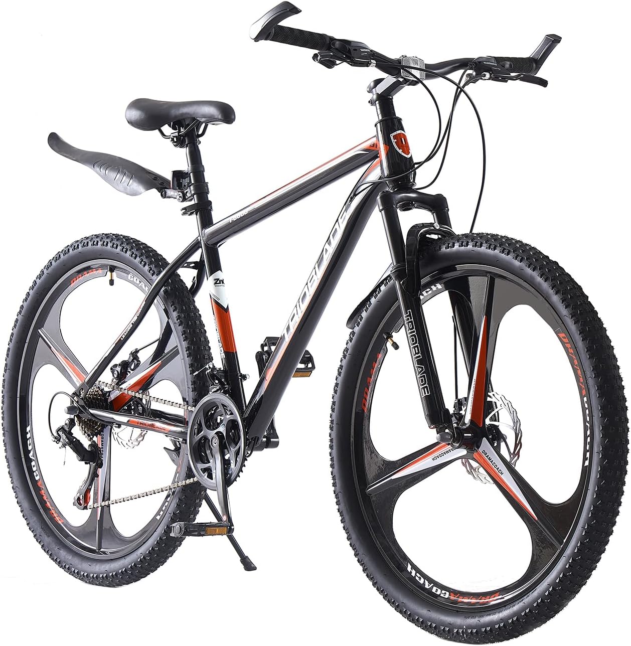 LSBIKE Mountain Bike 24in 26in 27.5In 3 Spoke Wheels Bicycle 21 Speed Drivetrain Bike Mountain bicycle for Adult Men Dual Suspension Hardtail Bicycle Women Sport Cycling Bike