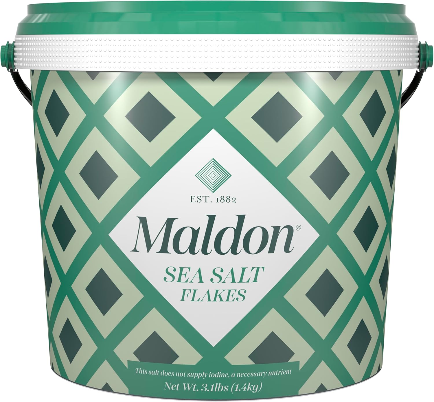 Maldon - Sea Salt Flakes 1.4kg Tub - Unique Pyramid Shaped Salt Flakes, Perfect for a Wide Range of Dishes, Hand-Harvested for Four Generations