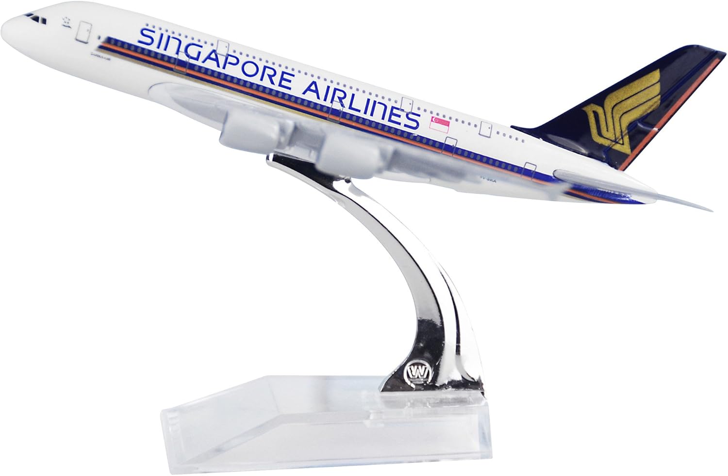 24-Hours Singapore Airlines A380 Alloy Metal Airplane Models Die-cast 1:400