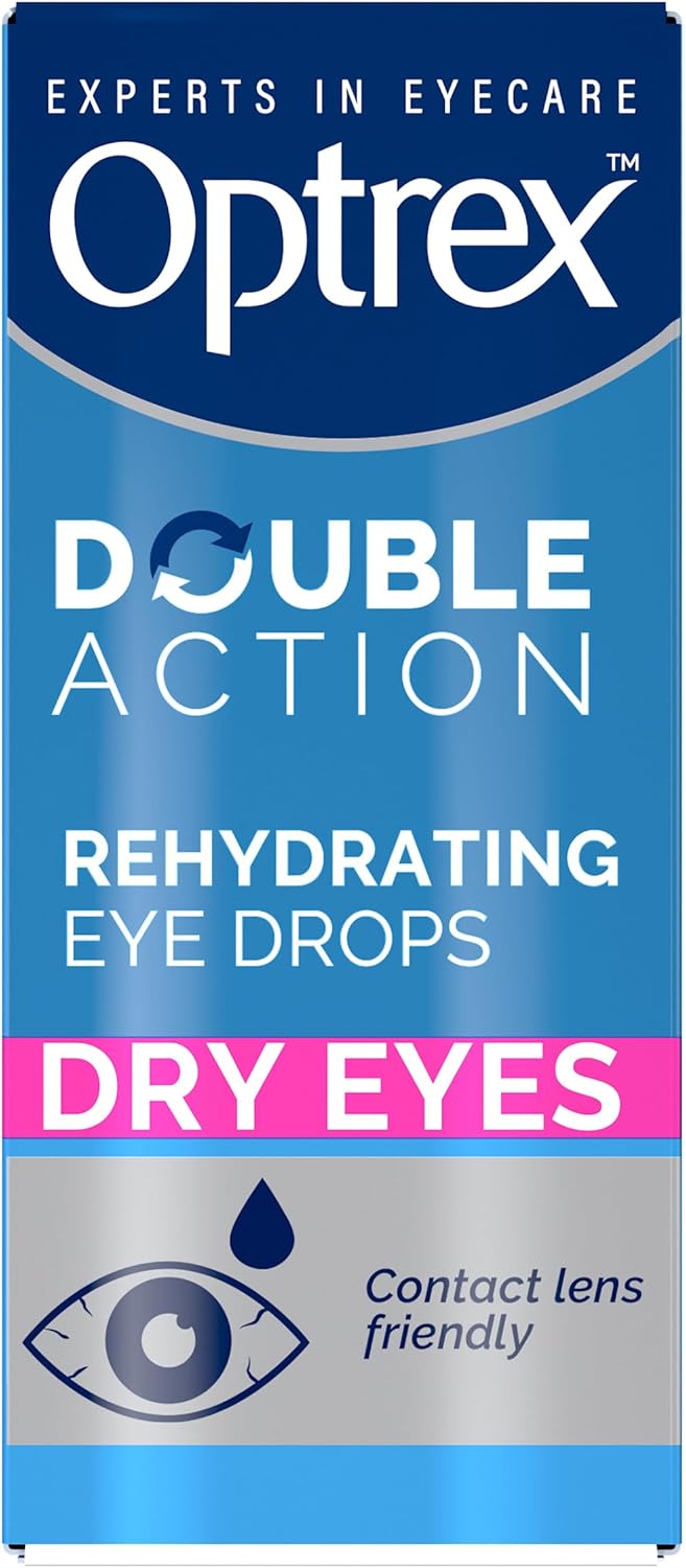 Optrex™ Double Action Rehydrating Eye Drops for Dry Eyes, rehydrates and lubricates,10ml
